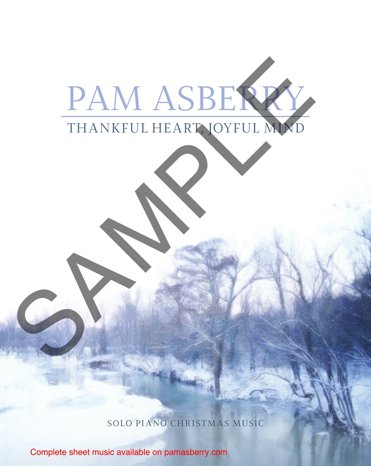 Thankful Heart, Joyful Mind Solo Piano Sheet Music (Downloadable) sample page 1