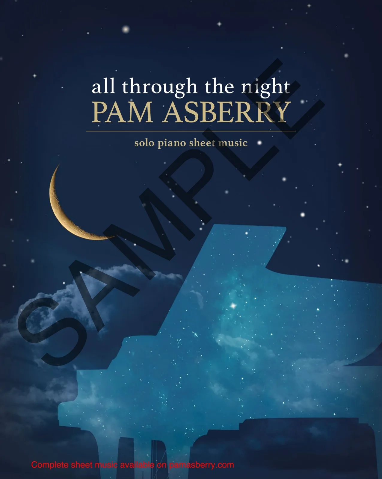 All Through The Night Solo Piano Sheet Music (Downloadable) sample page 1
