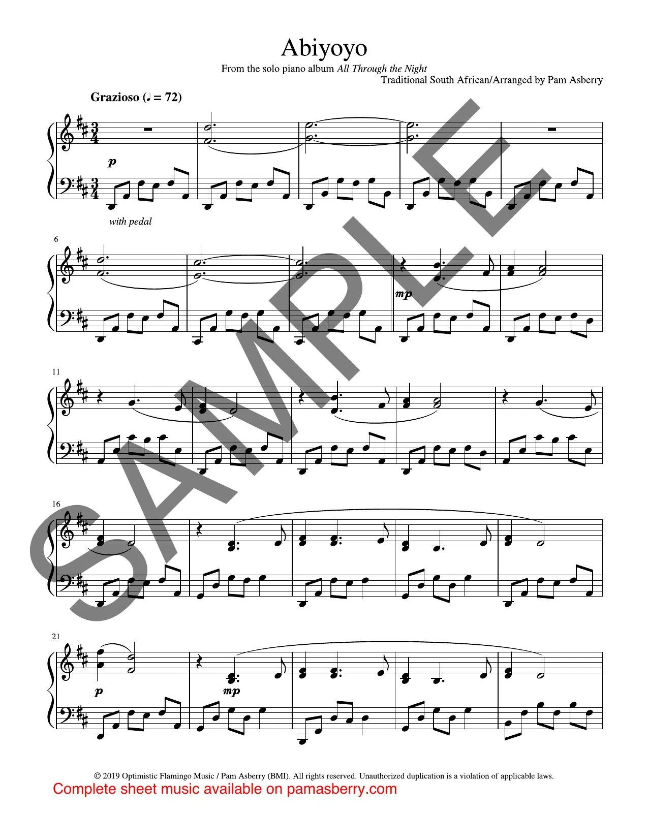 Abiyoyo – Downloadable Sheet Music sample page 1