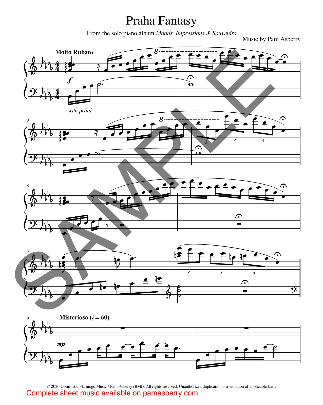 Praha Fantasy – Downloadable Sheet Music sample page 1