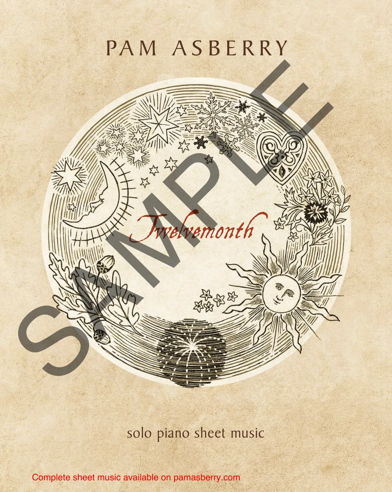 Twelvemonth Solo Piano Sheet Music (Downloadable) sample page 1