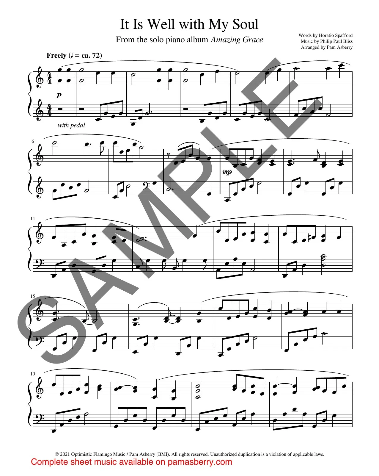 It Is Well with My Soul – Downloadable Sheet Music sample page 1