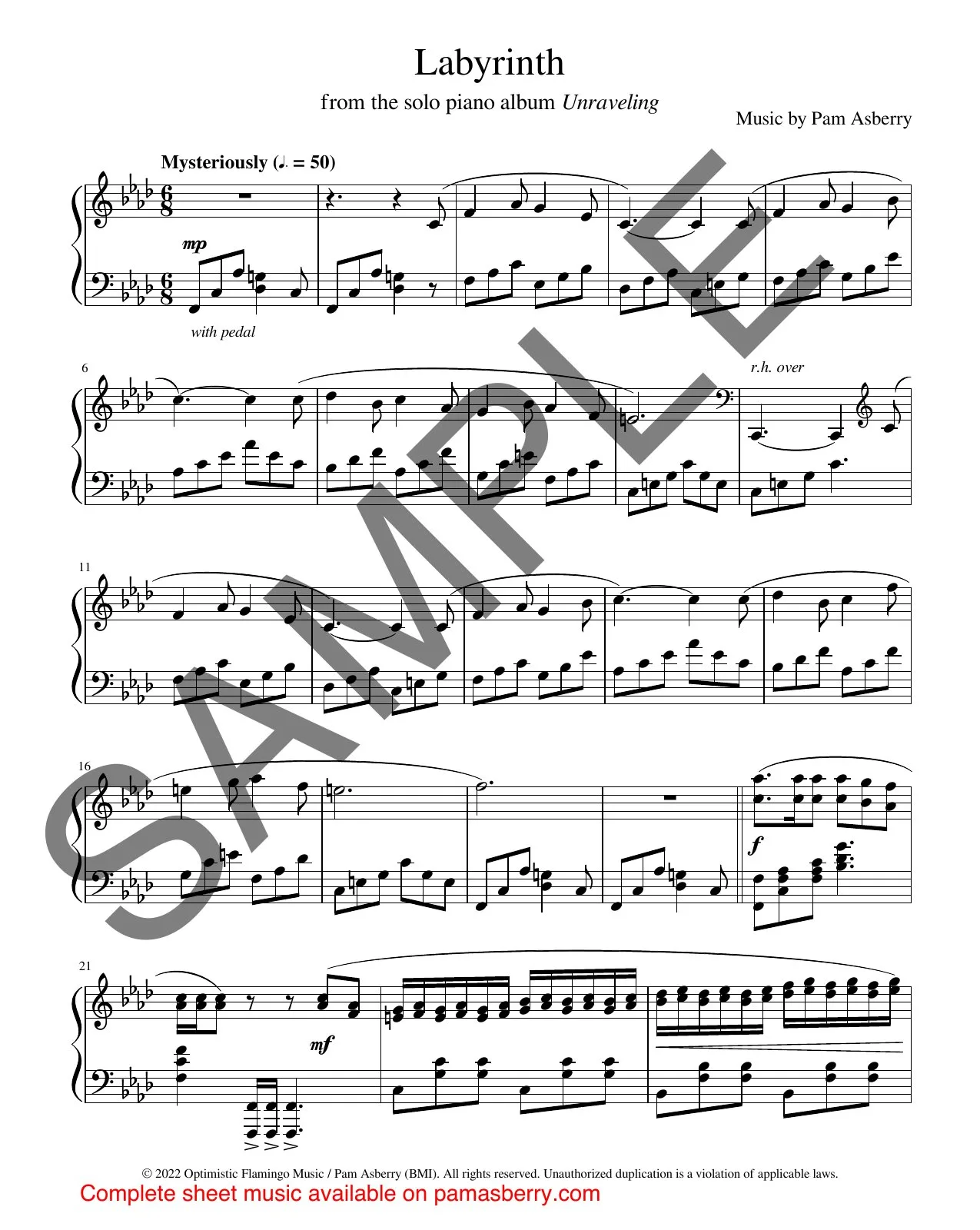 Labyrinth – Downloadable Sheet Music sample page 1
