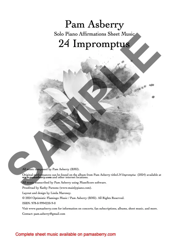 24 Impromptus Solo Piano Sheet Music Book (Downloadable) sample page 1