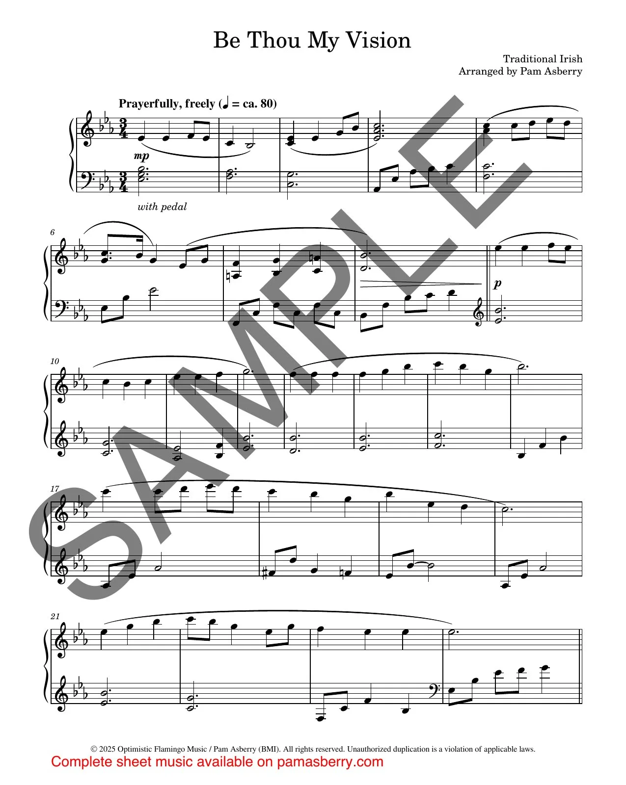 Be Thou My Vision – Downloadable Sheet Music sample page 1